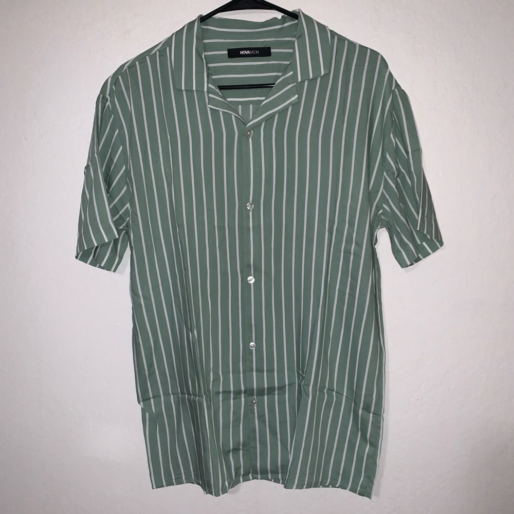 Nova Men Striped Button Down